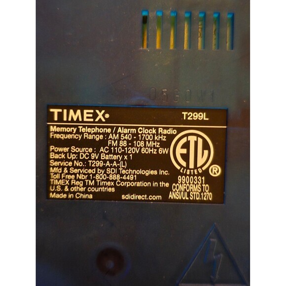 Timex Digital alarm clock Telephone Radio Nature Spunds Sleep Blue T299L - Picture 3 of 4